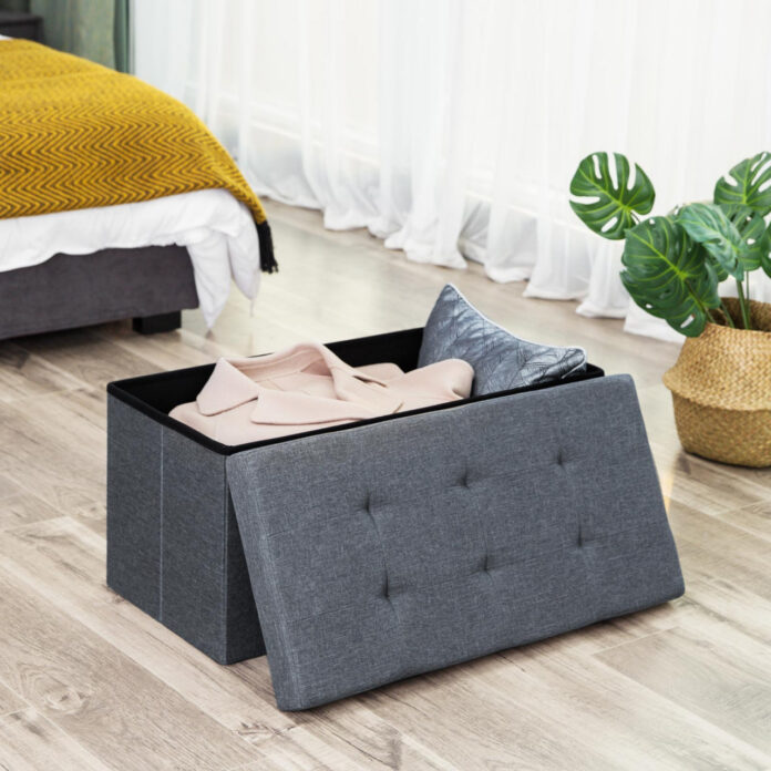 Banca hol tip Cufar Model Aliana, Gri, 76x38x38 cm Banca hol tip Cufar Model Aliana, Gri, 76x38x38 cm