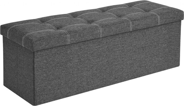 Banca hol tip Cufar Model Stephen, Gri Deschis, 110x38x38 cm Banca hol tip Cufar Model Stephen, Gri Deschis, 110x38x38 cm