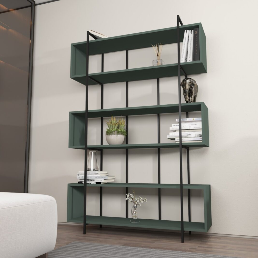 Bibliotecă Bruti Verde 120x180x29.6 cm Bibliotecă Bruti Verde 120x180x29.6 cm