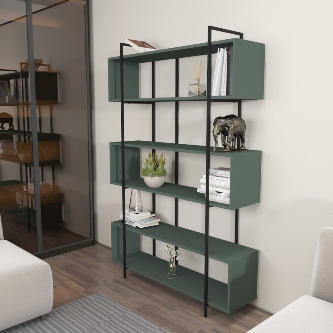 Bibliotecă Bruti Verde 120x180x29.6 cm Bibliotecă Bruti Verde 120x180x29.6 cm