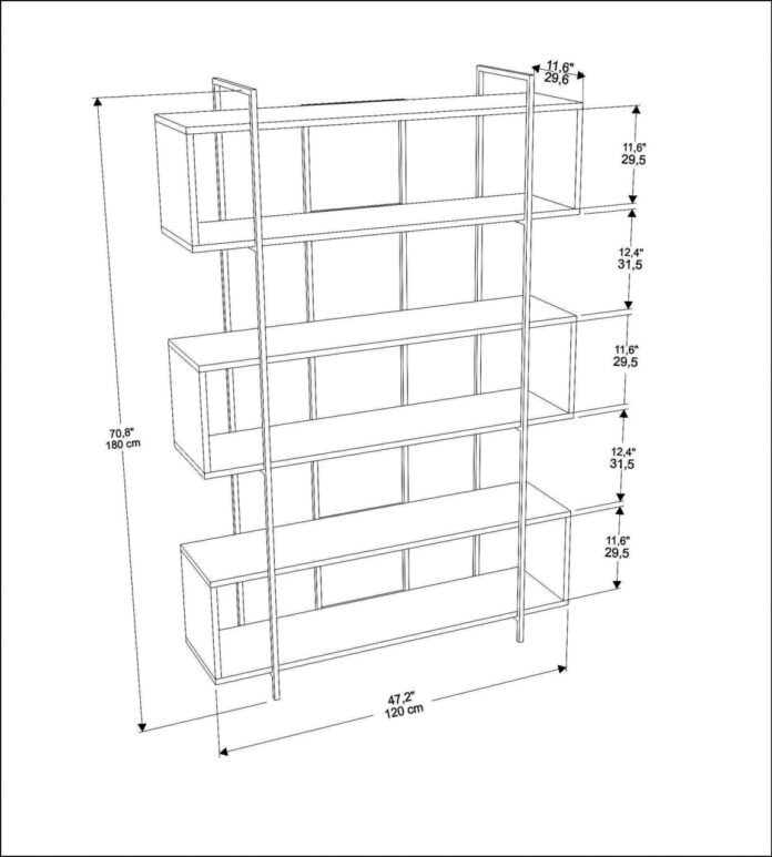 Bibliotecă Bruti Verde 120x180x29.6 cm Bibliotecă Bruti Verde 120x180x29.6 cm