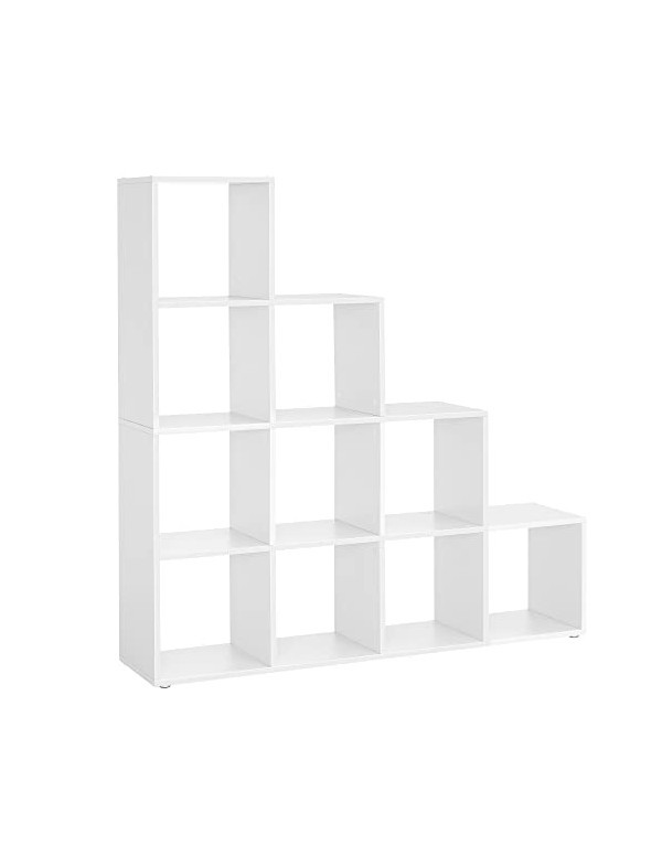 Biblioteca cu 10 cuburi, Vasagle, 29 x 129,5 x 129,5 cm, LBC10WTV1, Alb Biblioteca cu 10 cuburi, Vasagle, 29 x 129,5 x 129,5 cm, LBC10WTV1, Alb