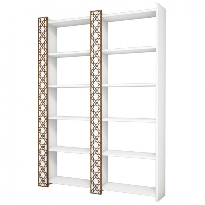 Biblioteca Model City, Alb/Nuc, 124.6x170x24.2 cm Biblioteca Model City, Alb/Nuc, 124.6x170x24.2 cm