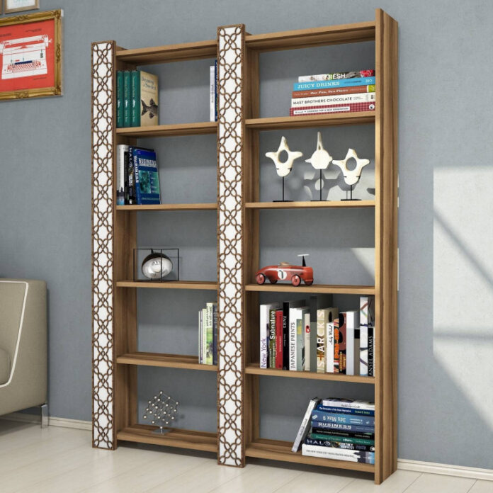Biblioteca Model City, Nuc/Alb, 124.6x170x24.2 cm Biblioteca Model City, Nuc/Alb, 124.6x170x24.2 cm
