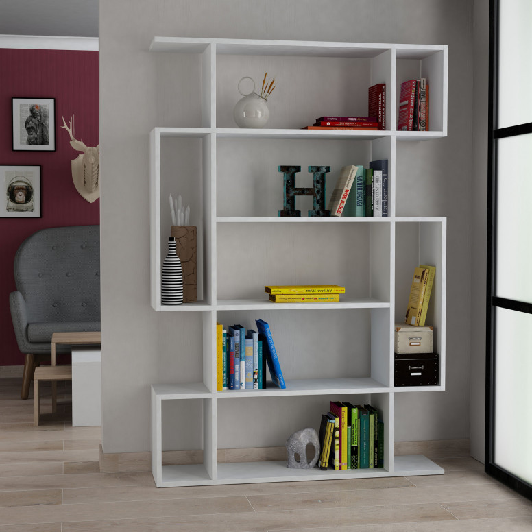 Biblioteca Model Mito, Alb, 110x161x25.5 cm Biblioteca Model Mito, Alb, 110x161x25.5 cm