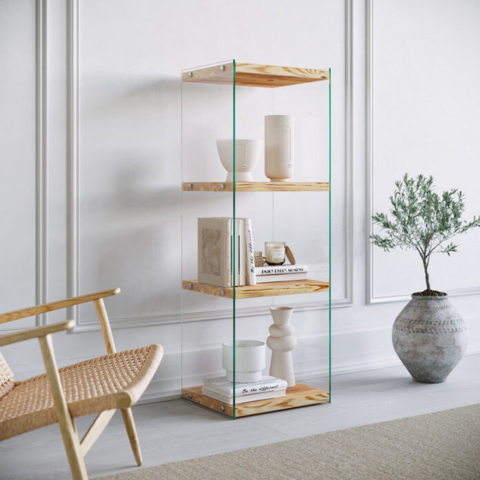 Biblioteca Model Niagara, Natur, 40x35x120 cm Biblioteca Model Niagara, Natur, 40x35x120 cm