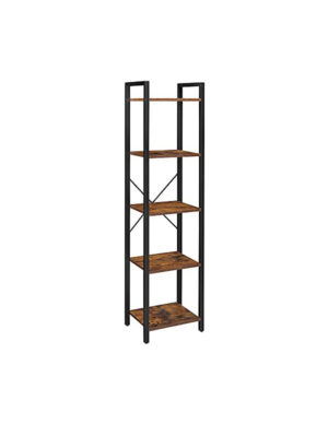 Biblioteca Vasagle, Model Edgar, 40x30x153 cm, Maro Rustic/Negru Biblioteca Vasagle, Model Edgar, 40x30x153 cm, Maro Rustic/Negru