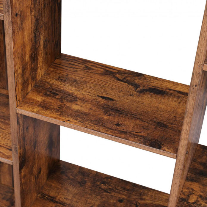 Biblioteca Vasagle, Model Jacob, 86x25x140 cm, Maro Rustic Biblioteca Vasagle, Model Jacob, 86x25x140 cm, Maro Rustic