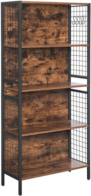 Biblioteca Vasagle, Model Kai, Maro Rustic/Negru Biblioteca Vasagle, Model Kai, Maro Rustic/Negru