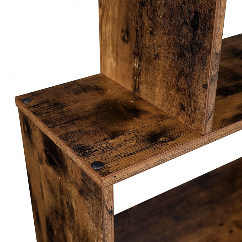 Biblioteca Vasagle, Model Reese, 70x24x190,5 cm, Maro Rustic Biblioteca Vasagle, Model Reese, 70x24x190,5 cm, Maro Rustic