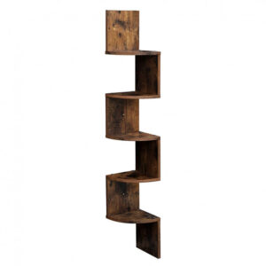 Biblioteca Vasagle, Model Shelby, 20x20x127,5 cm, Maro Rustic Biblioteca Vasagle, Model Shelby, 20x20x127,5 cm, Maro Rustic