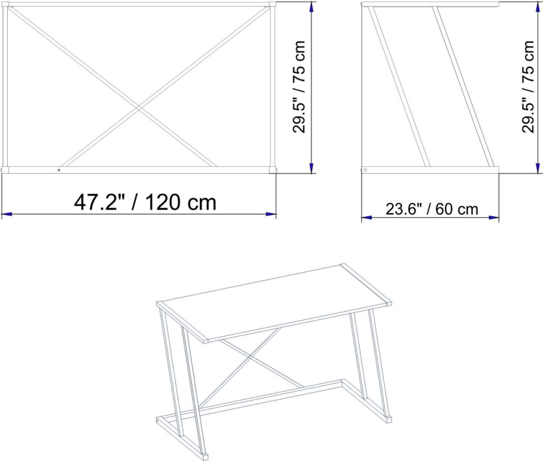 Birou Anemon Alb 120x75x60 cm Birou Anemon Alb 120x75x60 cm