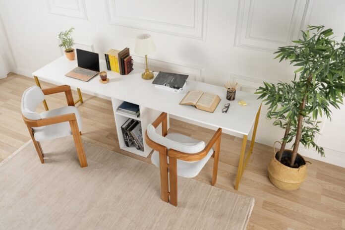 Birou de studiu Model Twin, Alb Birou de studiu Model Twin, Alb