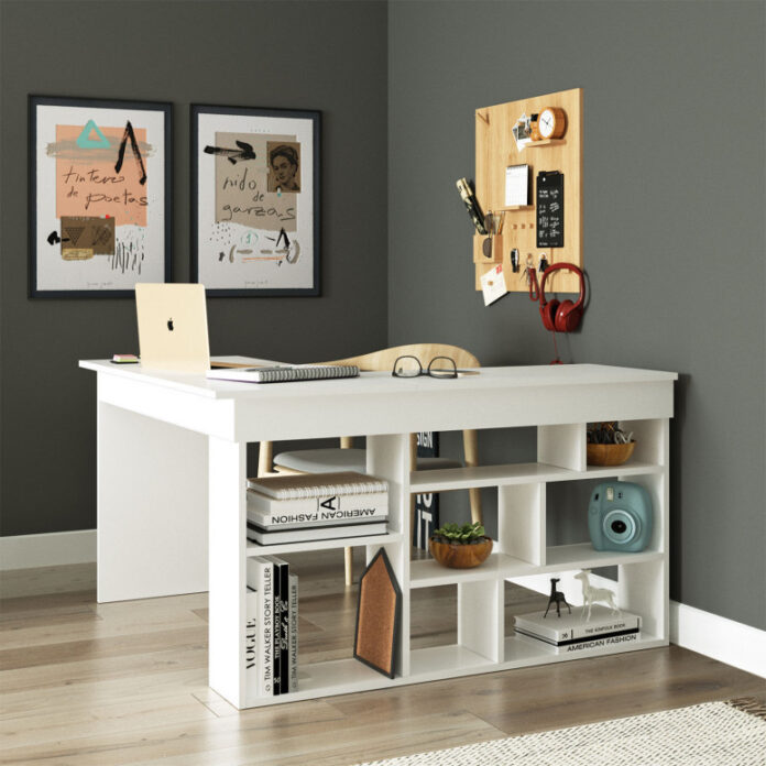 Birou pe Colt Salvador, model CT5, 120x75x60 cm, Alb Birou pe Colt Salvador, model CT5, 120x75x60 cm, Alb