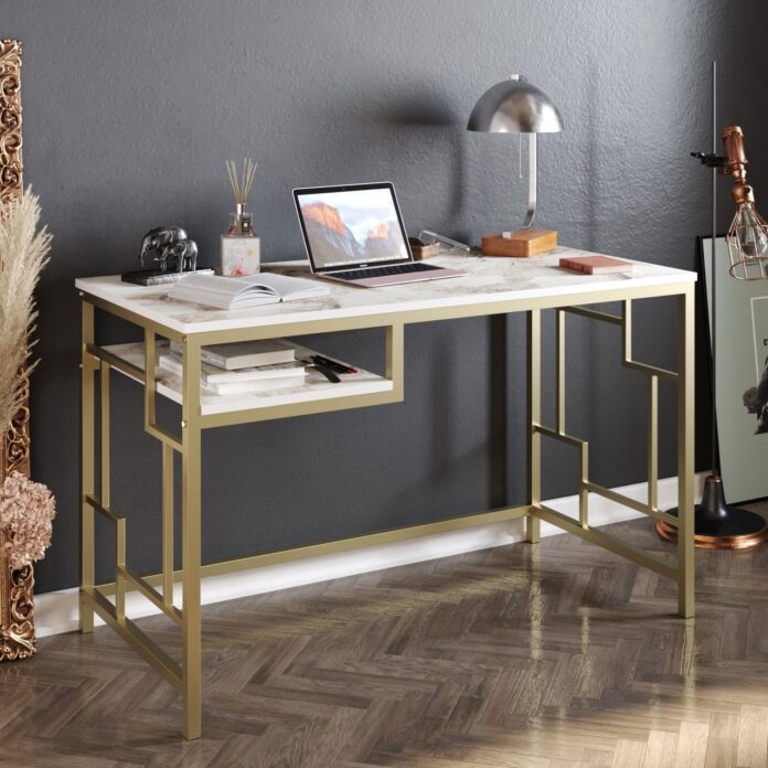 Birou Victory Auriu 120x75x60 cm Birou Victory Auriu 120x75x60 cm