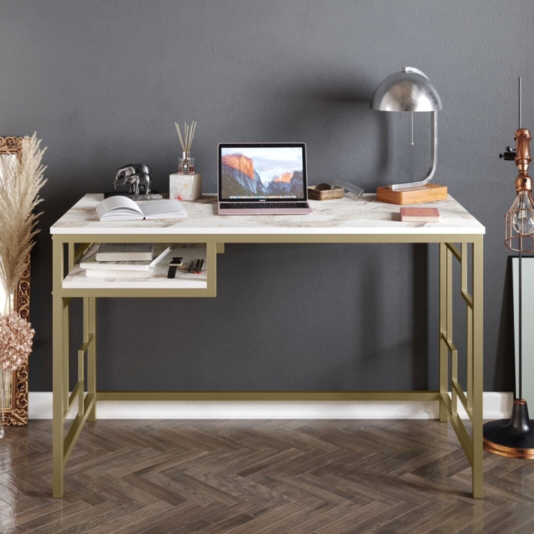 Birou Victory Auriu 120x75x60 cm Birou Victory Auriu 120x75x60 cm