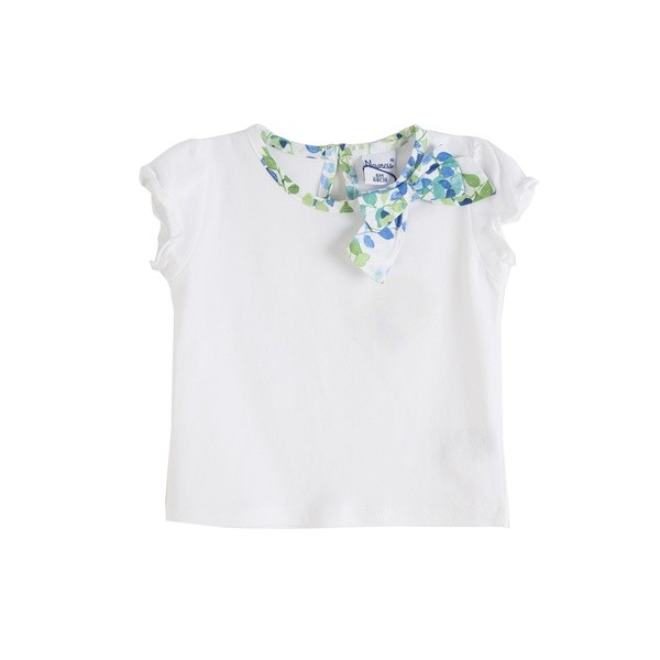 Bluza bebe alba cu maneca scurta Newness Bluza bebe alba cu maneca scurta Newness
