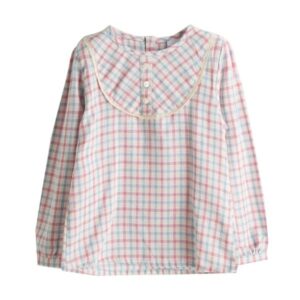 Bluza roz-ablastra in carouri Newness Bluza roz-ablastra in carouri Newness