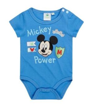 Body albastru cu maneca scurta Mickey Mouse Body albastru cu maneca scurta Mickey Mouse