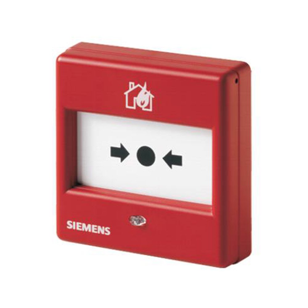 Buton de incendiu cu sticla adresabil Siemens FDM225-RG, IP44 Buton de incendiu cu sticla adresabil Siemens FDM225-RG, IP44