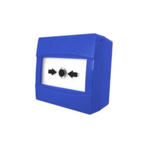 Buton de incendiu cu geam KAC M3A-B000SG-K013-66, NO/NC, aparent, albastru Buton de incendiu cu geam KAC M3A-B000SG-K013-66, NO/NC, aparent, albastru