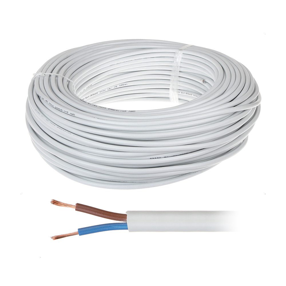 Cablu de alimentare MYYM 2*1 (100M), rotund bifilar litat Cablu de alimentare MYYM 2*1 (100M), rotund bifilar litat