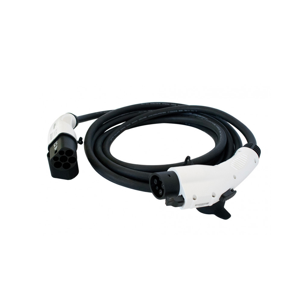 Cablu incarcare masini electrice Duosida T12/32N, Type 1 la 2, 7.2 kW, monofazat, 5 m Cablu incarcare masini electrice Duosida T12/32N, Type 1 la 2, 7.2 kW, monofazat, 5 m