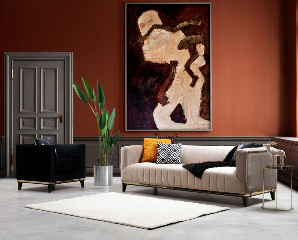 Canapea 3 Locuri Bellino Beige Canapea 3 Locuri Bellino Beige