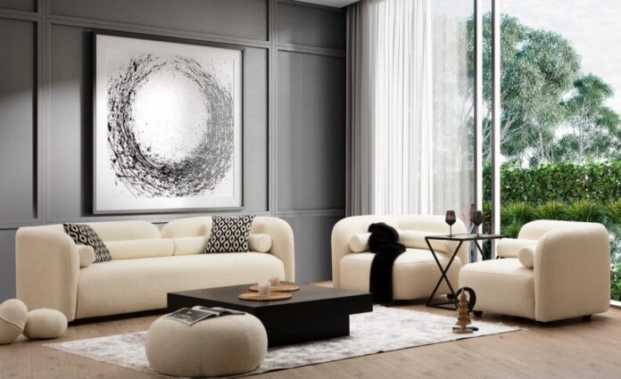Canapea 3 locuri Victoria Crem 228x74x90 cm Canapea 3 locuri Victoria Crem 228x74x90 cm
