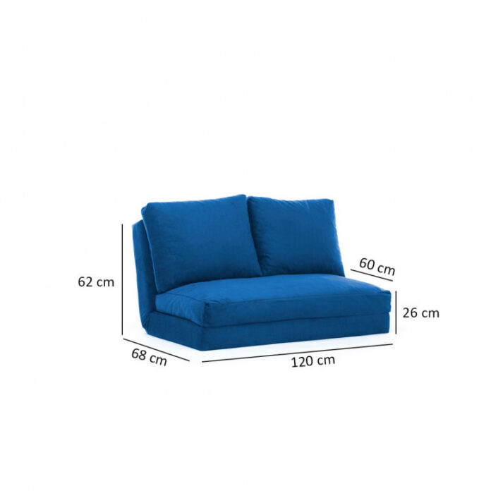 Canapea Extensibila, 2 Locuri Taida Albastru Canapea Extensibila, 2 Locuri Taida Albastru