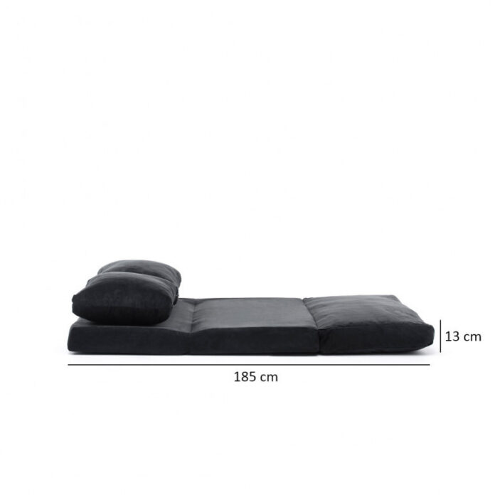 Canapea Extensibila, 2 Locuri Taida Black Canapea Extensibila, 2 Locuri Taida Black