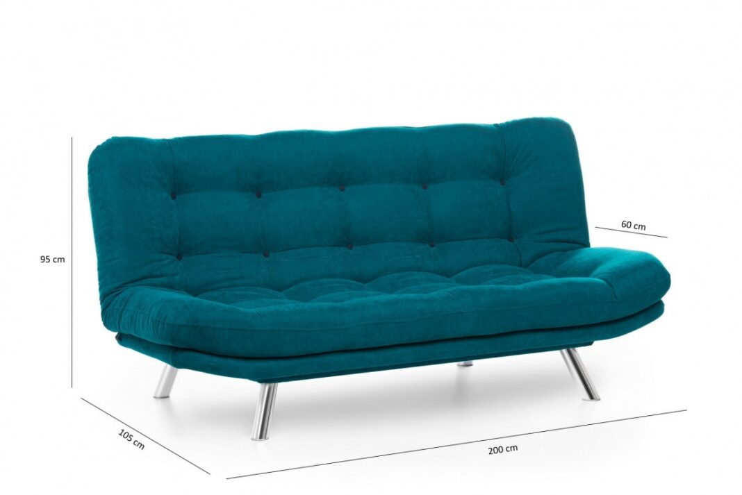 Canapea Extensibila, 3 Locuri Misa Sofabed Petrol Verde Canapea Extensibila, 3 Locuri Misa Sofabed Petrol Verde