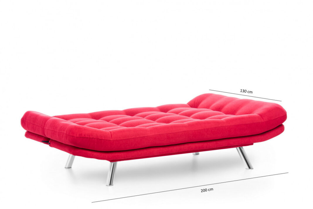 Canapea Extensibila, 3 Locuri Misa Sofabed Rosu Canapea Extensibila, 3 Locuri Misa Sofabed Rosu