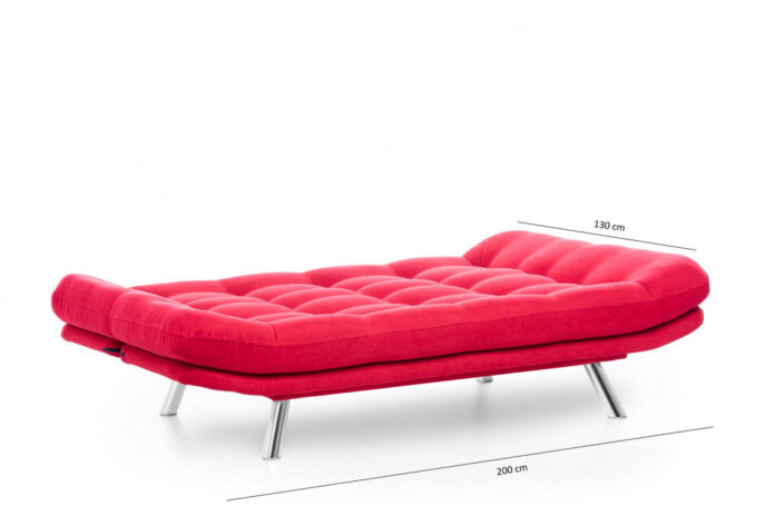 Canapea Extensibila, 3 Locuri Misa Sofabed Rosu Canapea Extensibila, 3 Locuri Misa Sofabed Rosu