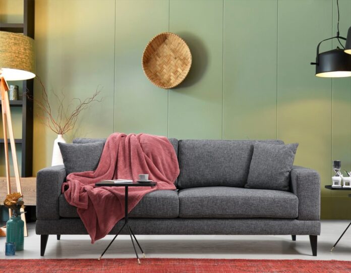 Canapea extensibilă cu 3 locuri Nordic Gri inchis 210x90x85 cm Canapea extensibilă cu 3 locuri Nordic Gri inchis 210x90x85 cm