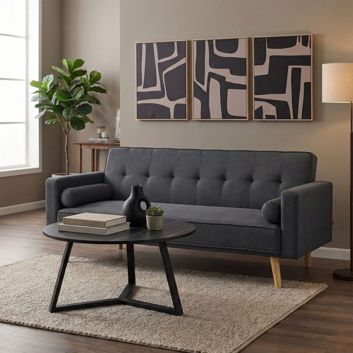 Canapea Extensibila Success, antracit, 3 locuri, 190x80x84 cm Canapea Extensibila Success, antracit, 3 locuri, 190x80x84 cm