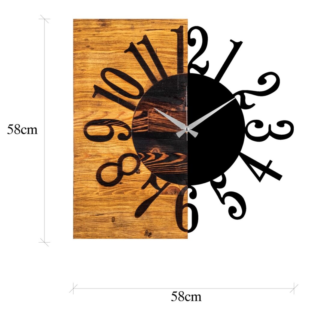 Ceas de perete decorativ din lemn Wooden Nuc 58x3x58 cm Ceas de perete decorativ din lemn Wooden Nuc 58x3x58 cm