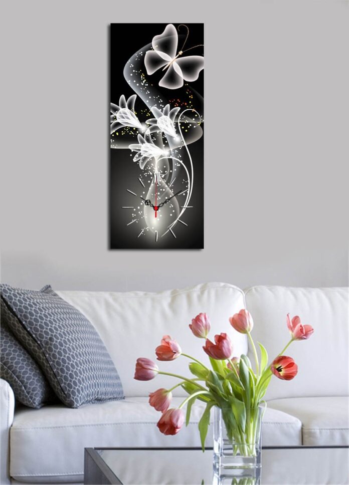 Ceas de perete decorativ din pânză 3070CS Multicolor 30x70x3 cm Ceas de perete decorativ din pânză 3070CS Multicolor 30x70x3 cm