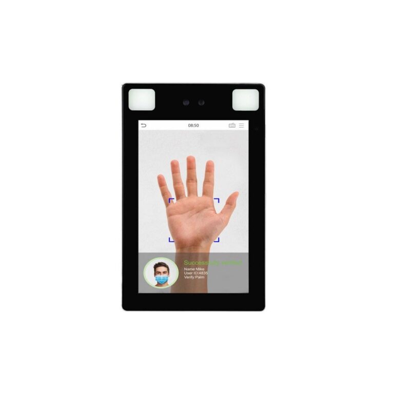 Cititor biometric cu recunoastere faciala  ZKteco GL-PROFACE-X-N-P-2-W, citire palma, 50000 utilizatori
