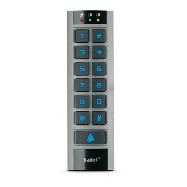 Cititor de proximitate exterior cu tastatura Satel ACCO-SCR-BG, 125 kHz, cod, card, buzzer, sonerie, tamper, gri