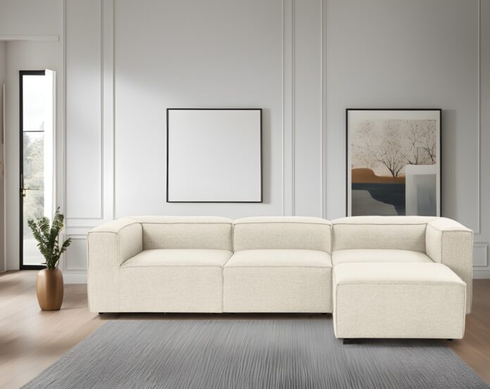 Colțar dreapta Fora Ecru 296x185x66 cm Colțar dreapta Fora Ecru 296x185x66 cm