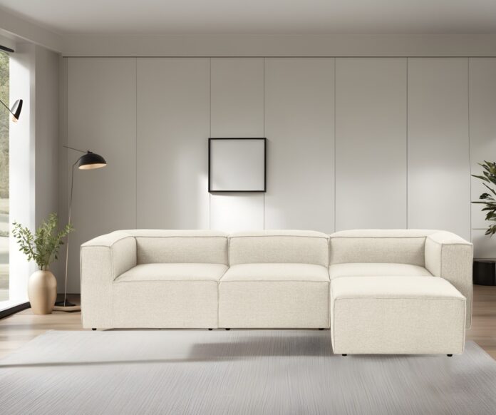 Colțar dreapta Fora Ecru 296x185x66 cm Colțar dreapta Fora Ecru 296x185x66 cm
