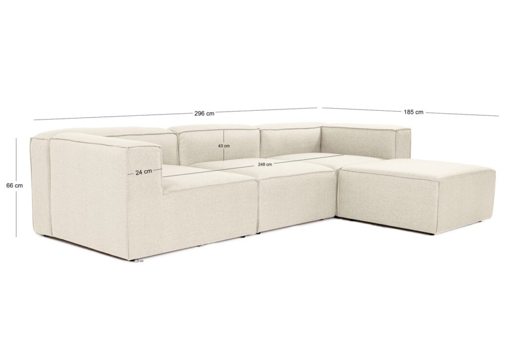 Colțar dreapta Fora Ecru 296x185x66 cm Colțar dreapta Fora Ecru 296x185x66 cm