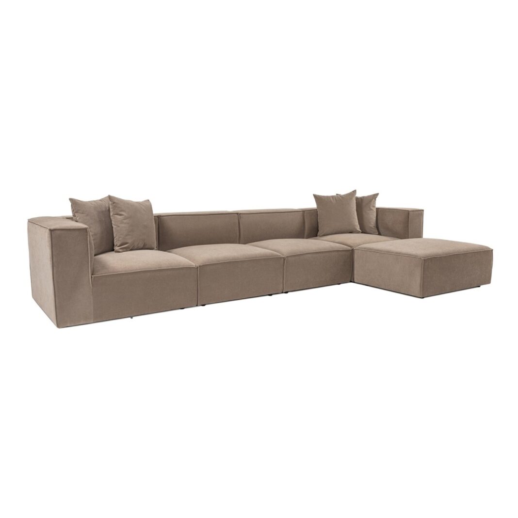 Colțar dreapta Sora Cappuccino 430x75x102 cm Colțar dreapta Sora Cappuccino 430x75x102 cm