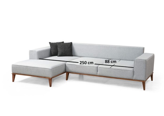Coltar extensibil Montana Gri deschis 288x160x85 cm Coltar extensibil Montana Gri deschis 288x160x85 cm