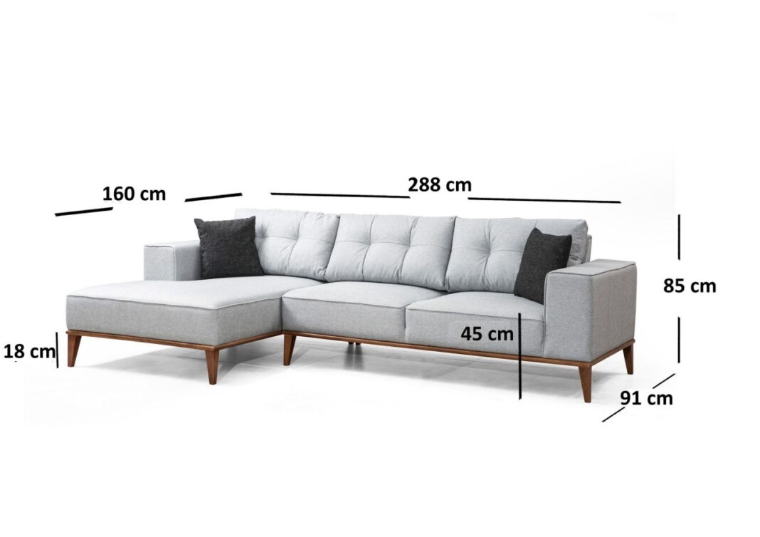 Coltar extensibil Montana Gri deschis 288x160x85 cm Coltar extensibil Montana Gri deschis 288x160x85 cm
