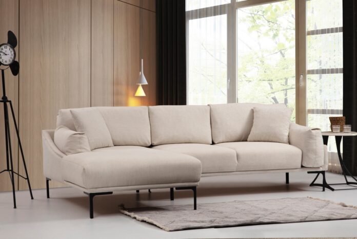 Colțar Leo Crem 255x150x65 cm Colțar Leo Crem 255x150x65 cm