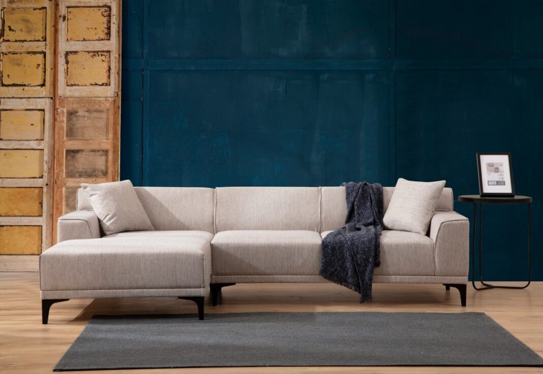 Colțar Petra Alb 145x250x69 cm Colțar Petra Alb 145x250x69 cm