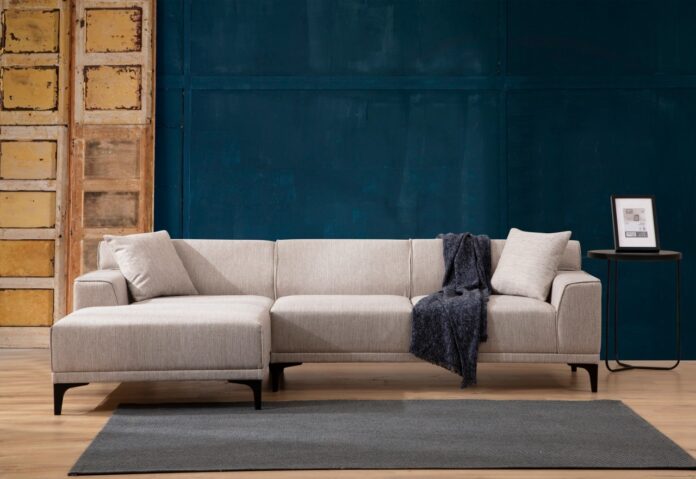 Colțar Petra Alb 145x250x69 cm Colțar Petra Alb 145x250x69 cm