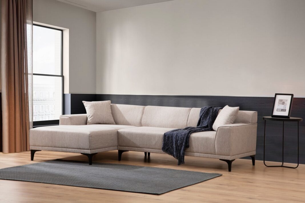 Colțar Petra Alb 145x250x69 cm Colțar Petra Alb 145x250x69 cm